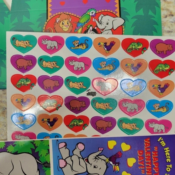 🌴3/$15🌴 Vintage Safari Kingdom Valentines Day Kit Class Room School - Picture 4 of 11